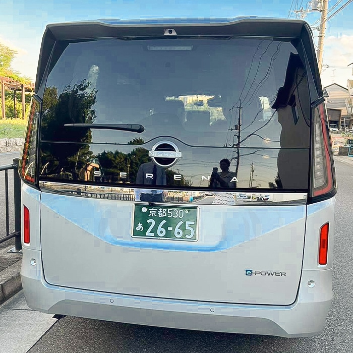 野田タクシーの車を背面から撮影した画像